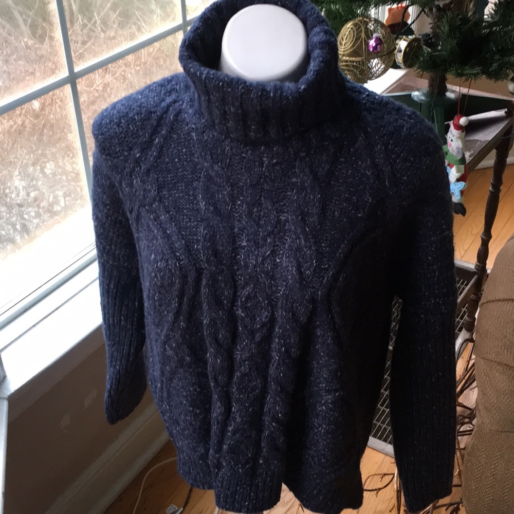 FRNCH knitted braided turtleneck sweater